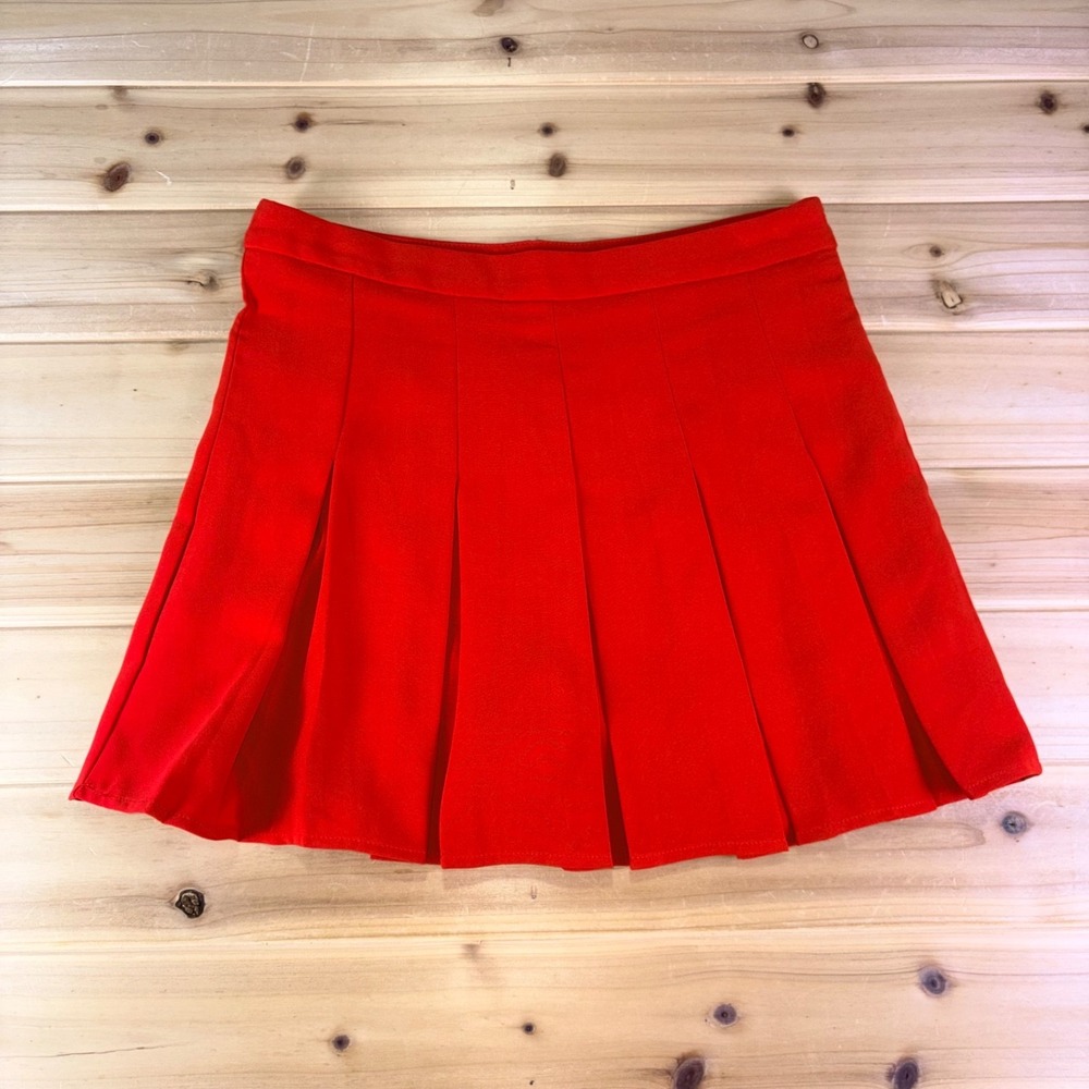 NEW TCEC Skort Womens Small Red High Waisted Pleated Tennis Skirt